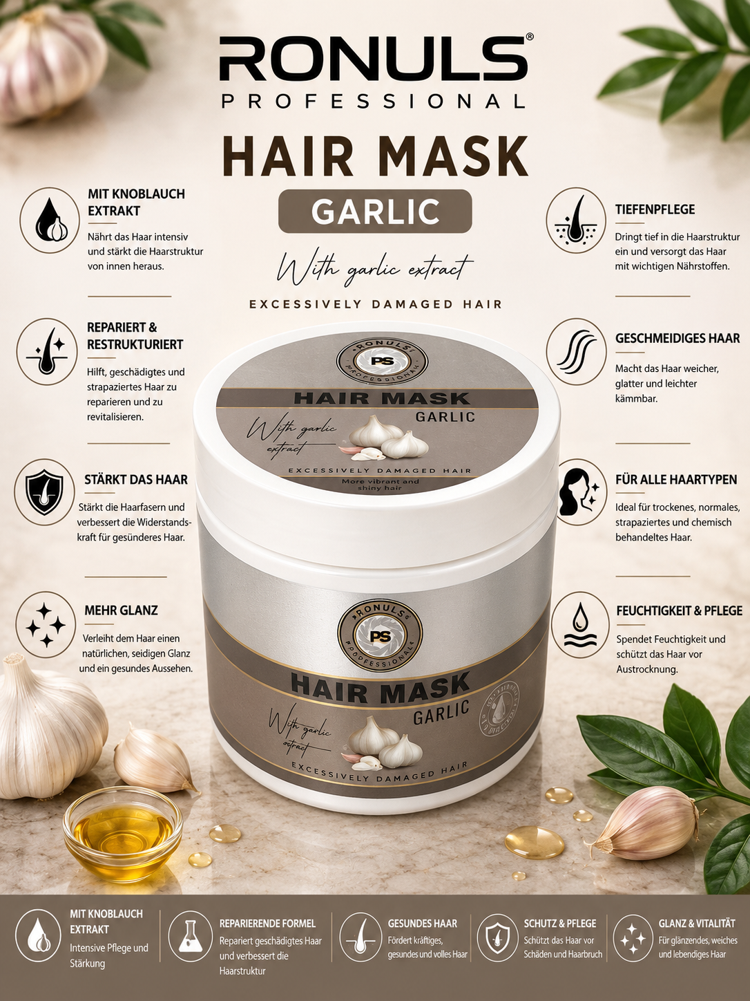 Ronuls Professional Garlic Hair Mask