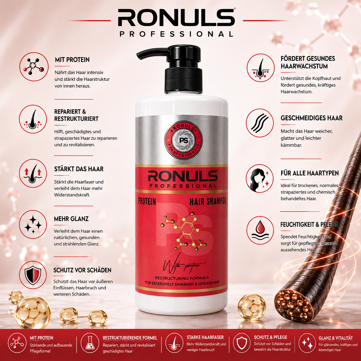Ronuls Professional Protein Hair Shampoo