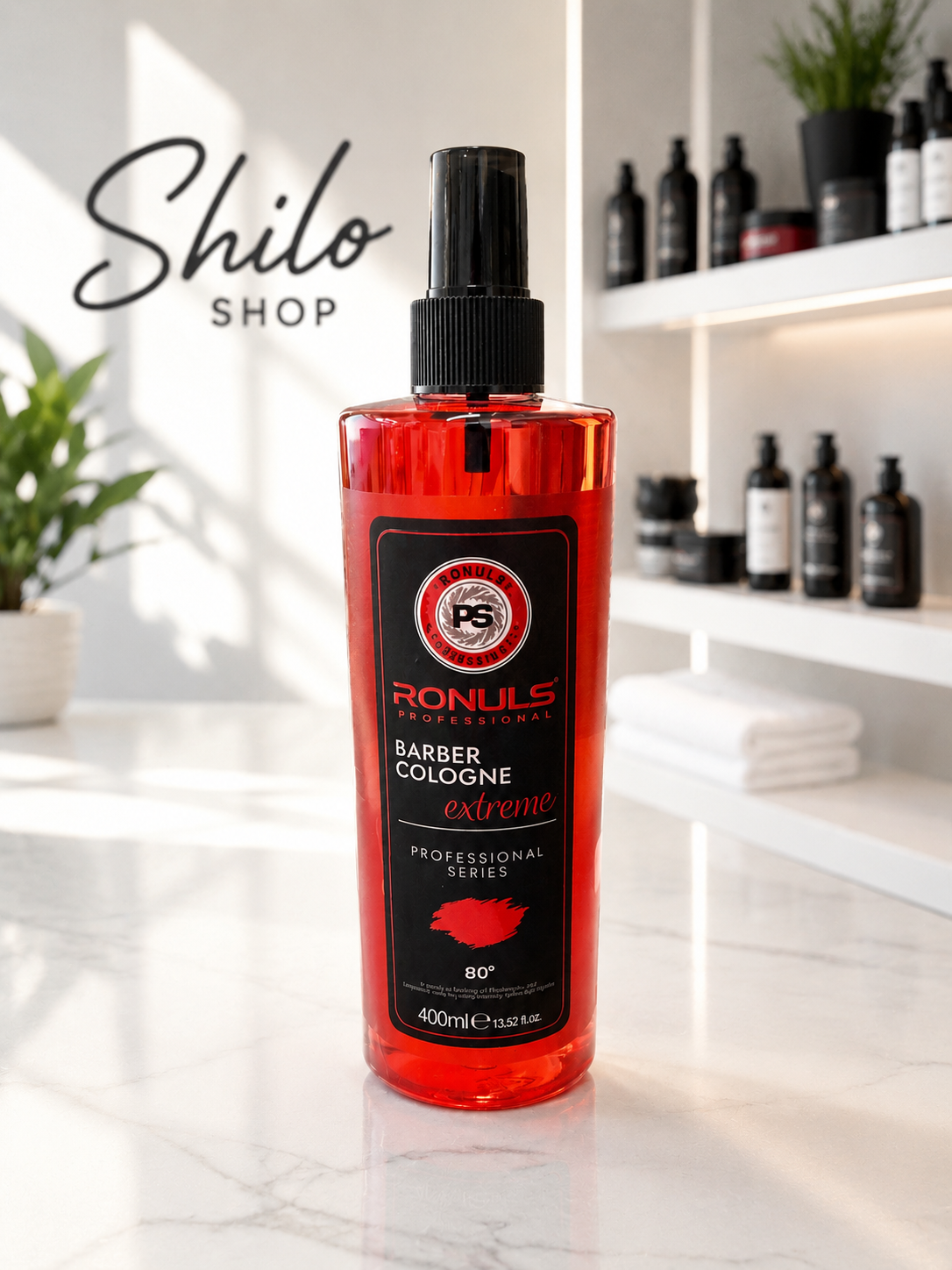 Ronuls Barber Cologne Extreme Professional Series 400ml – rote Sprühflasche