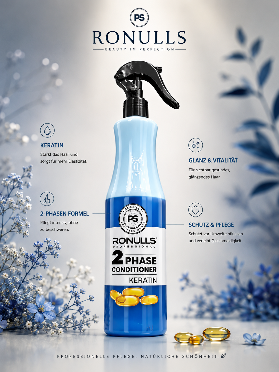 RONULLS 2-Phase Conditioner Keratin  – Professionelle Haarpflege