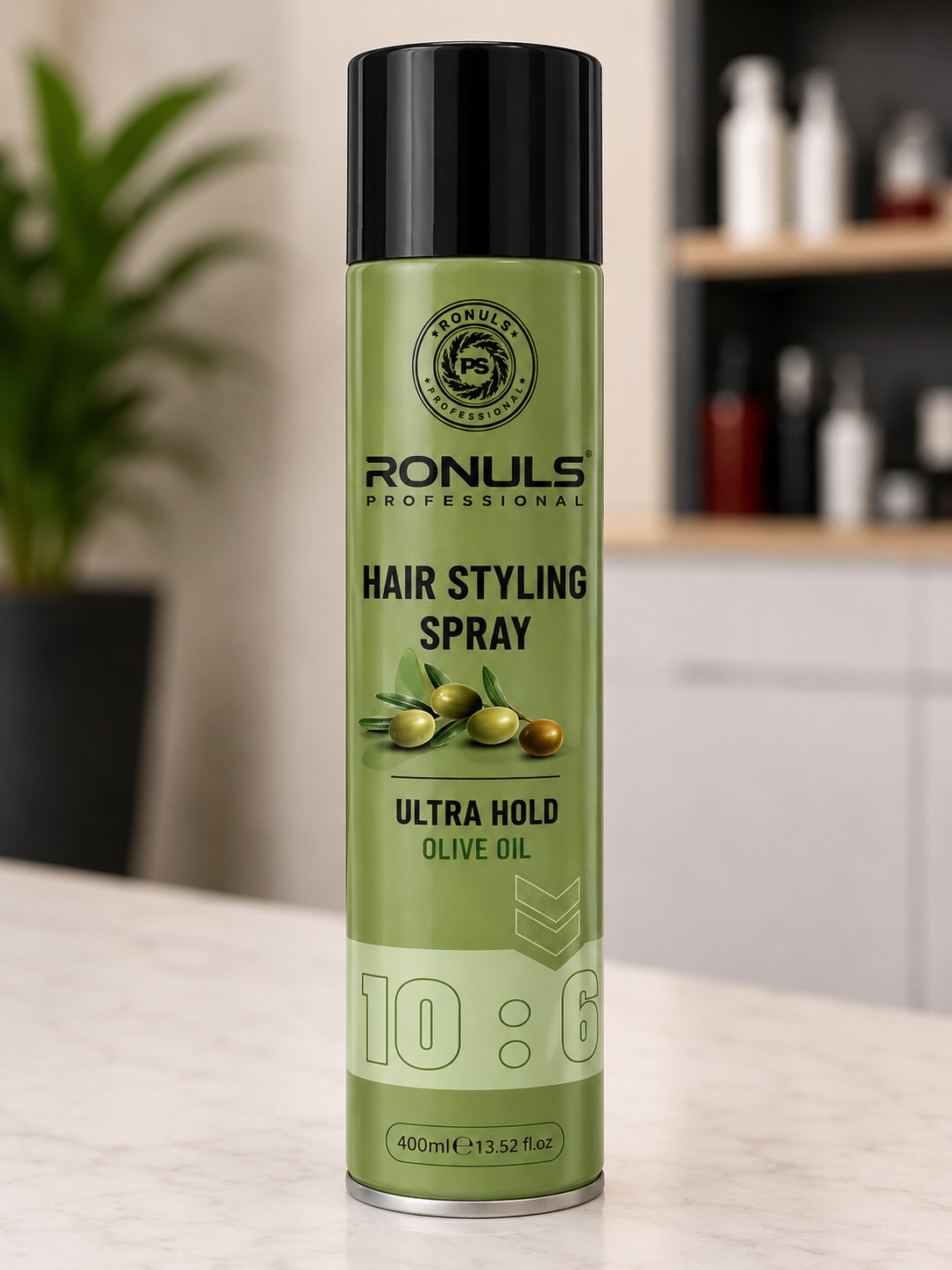 Ronuls Professional Hair Styling Spray – Ultra Hold Olive Oil
