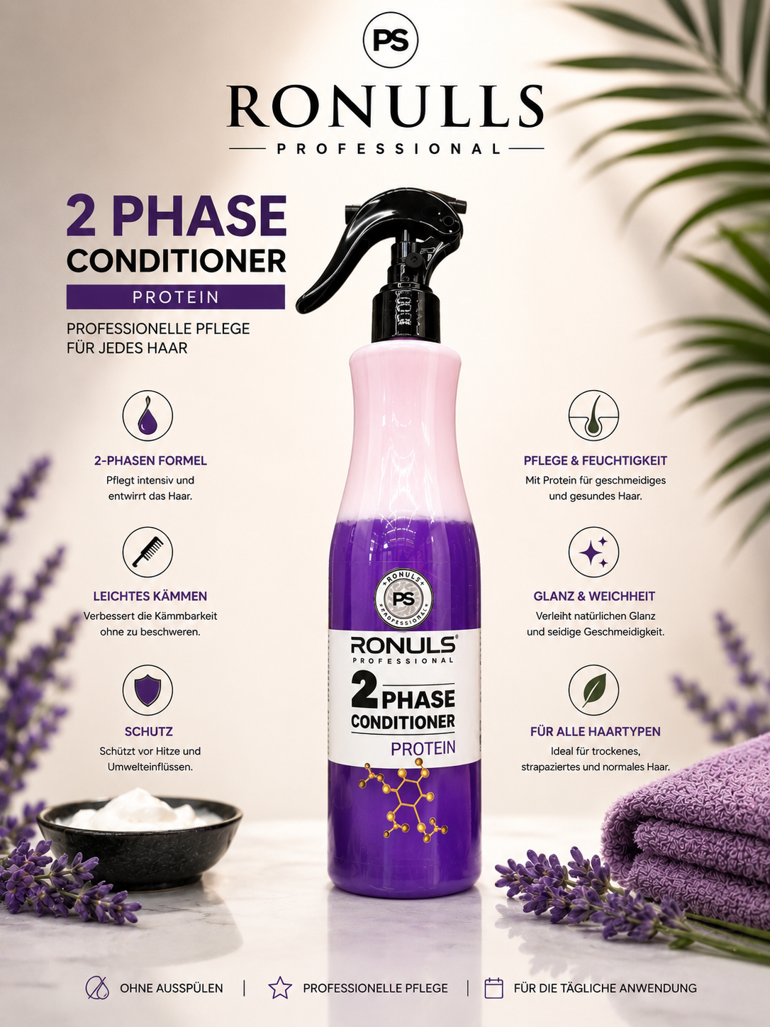 RONULLS 2 Phase Conditioner Protein – Professionelle Haarpflege mit Protein