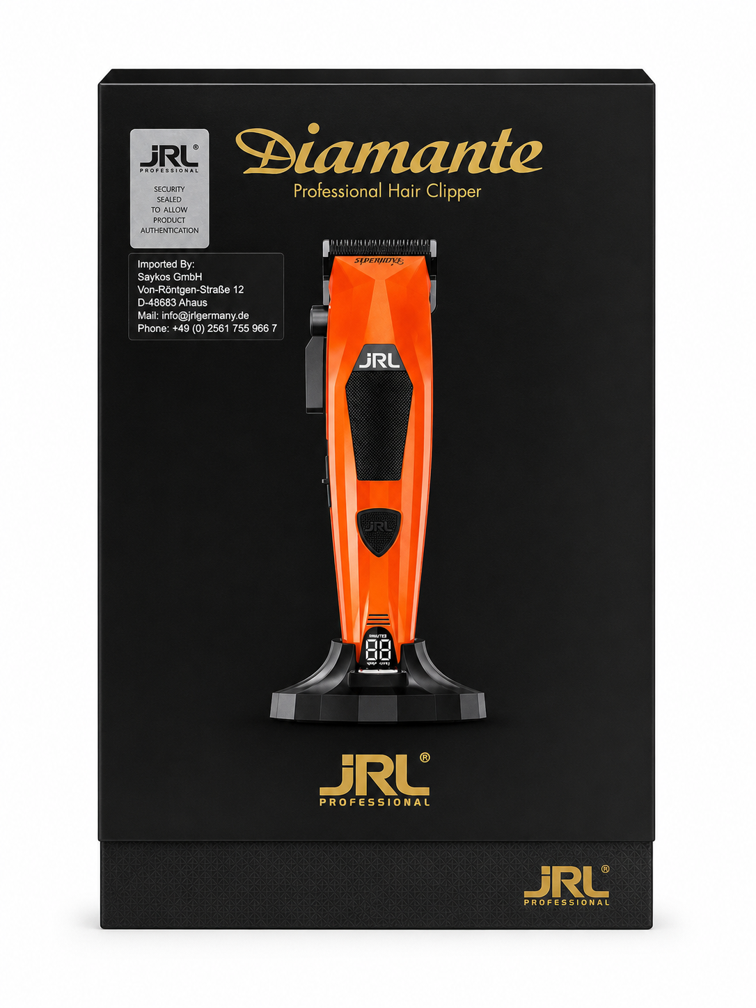 JRL Diamante Professional Hair Clipper – Orange Edition