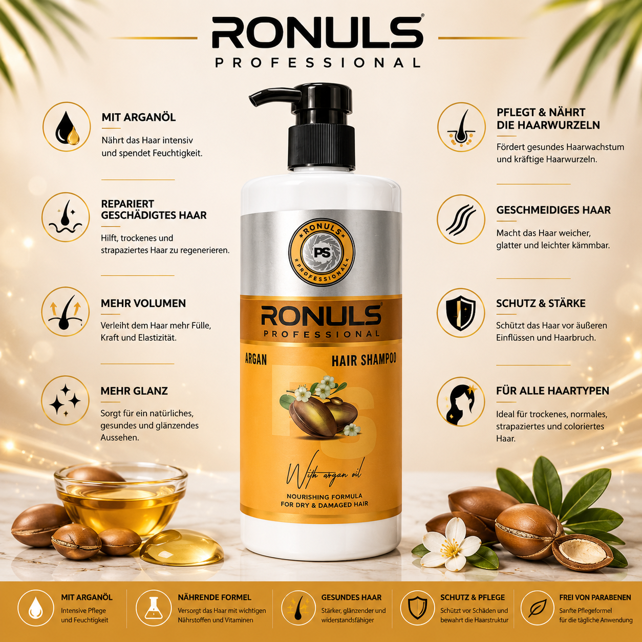 Ronuls Professional Argan Hair Shampoo