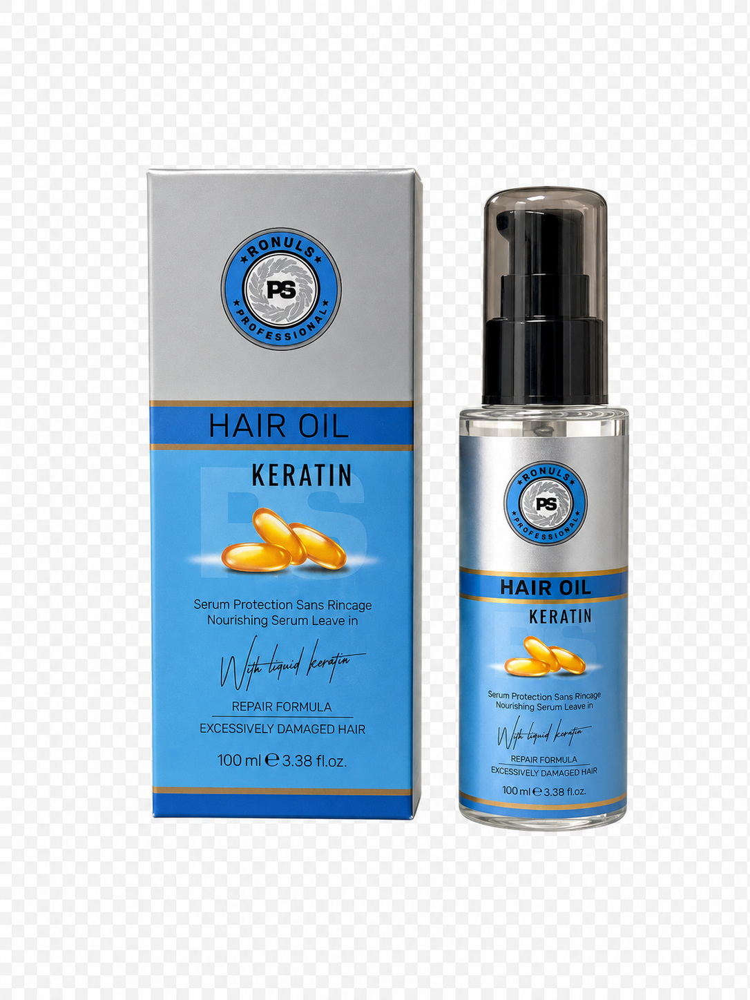 Ronuls Professional Keratin Hair Oil 100ml – Nourishing Serum Leave-in