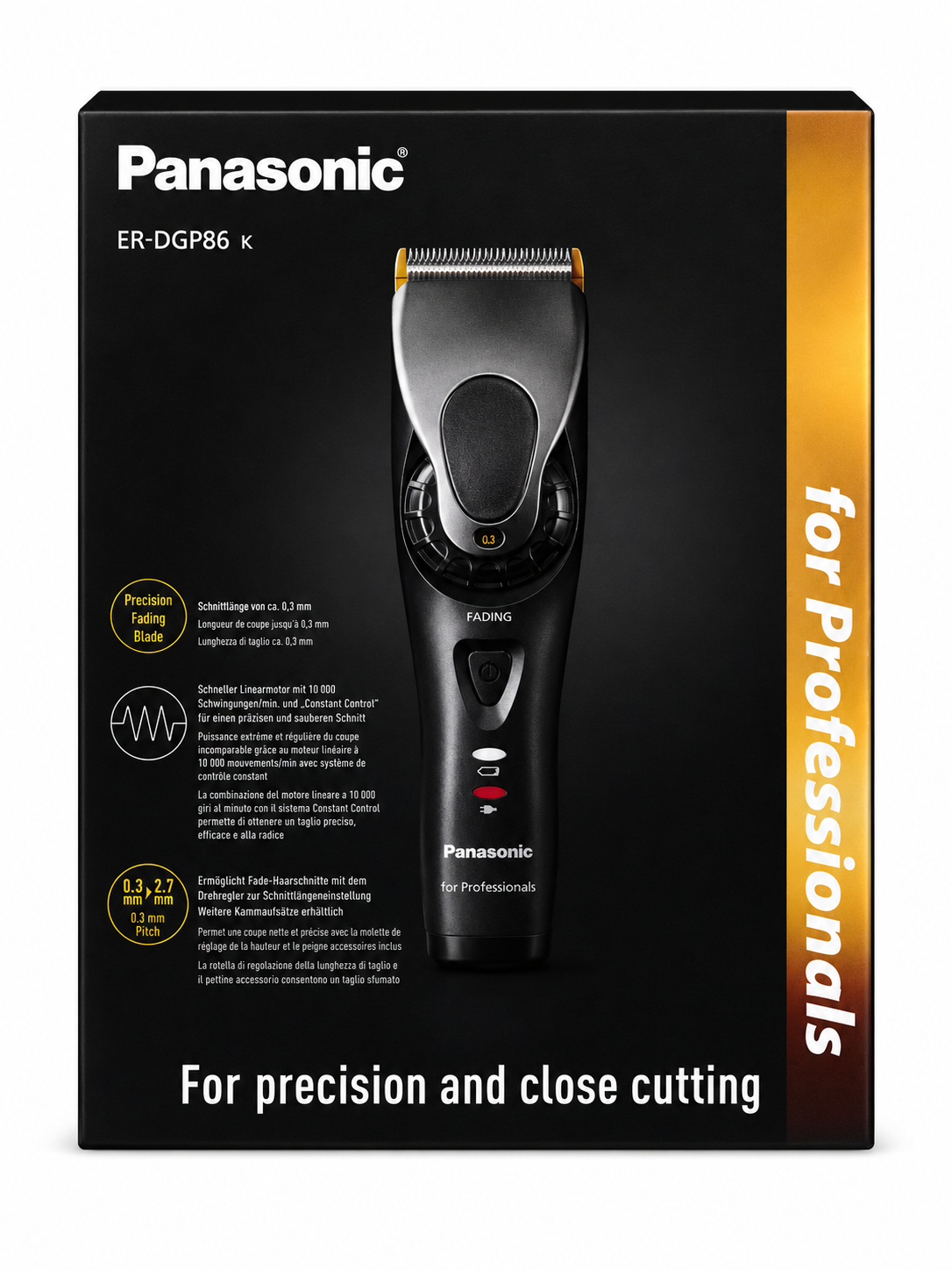 Panasonic ER-DGP86 K – Profi-Haarschneider mit Fading Blade